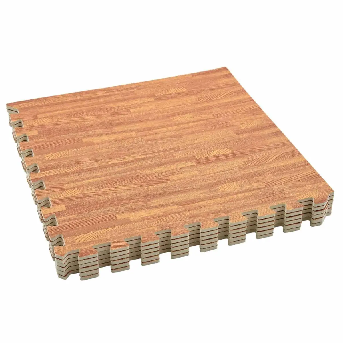 Pool Ground Mat EVA Foam Brown Modular Non-Slip 6 Pieces