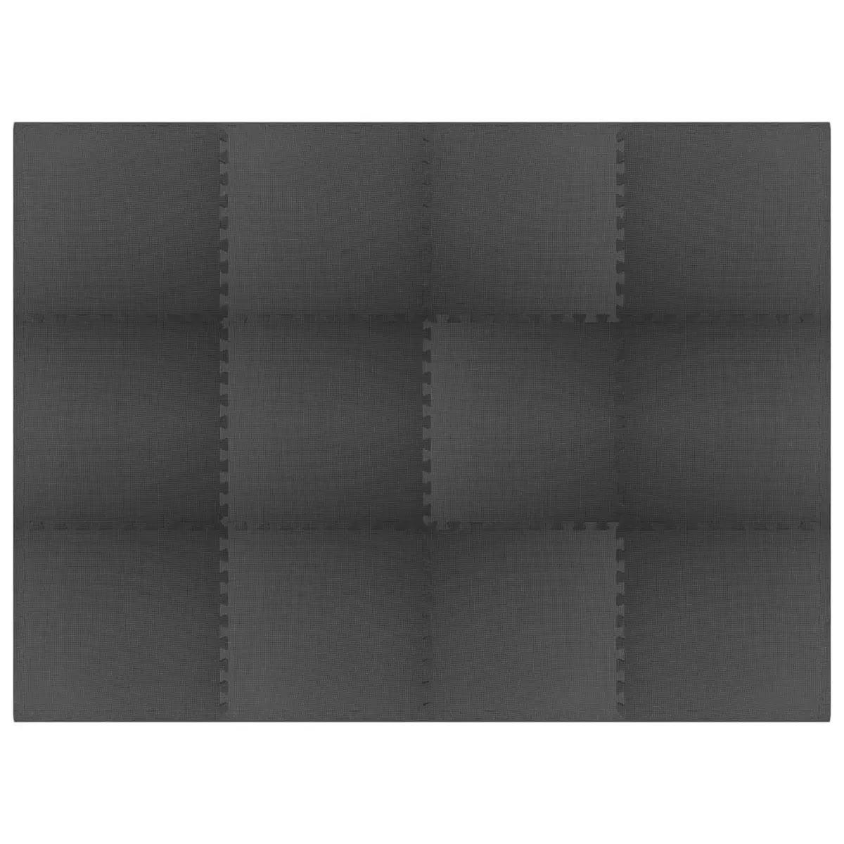 EVA Foam Modular Interlocking Tiles Black Pool Ground Mat 12 Pieces