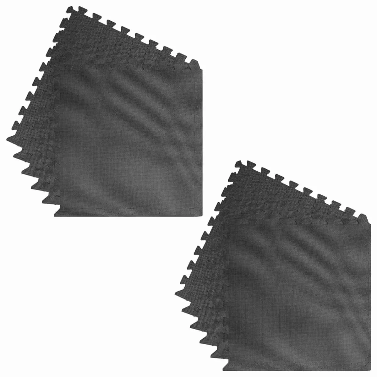 EVA Foam Modular Interlocking Tiles Black Pool Ground Mat 12 Pieces