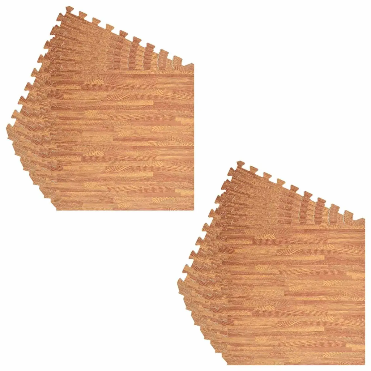 Pool Ground Mat Modular Interlocking Brown EVA Foam 12 Pieces