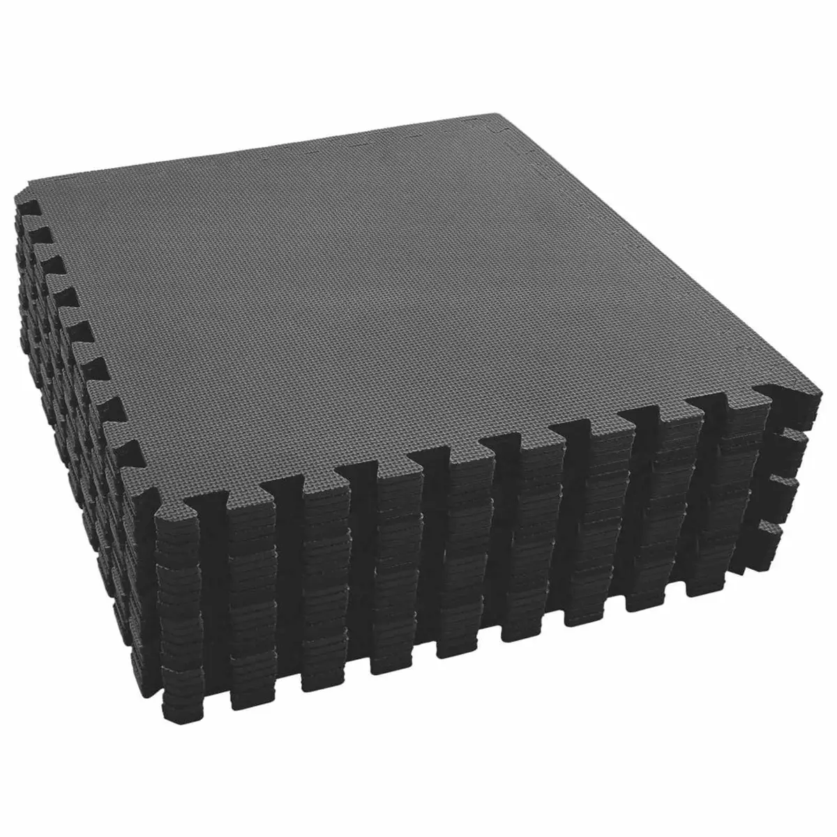 Pool Ground Mat Modular Tiles Black EVA Foam Interlocking 24 Piece