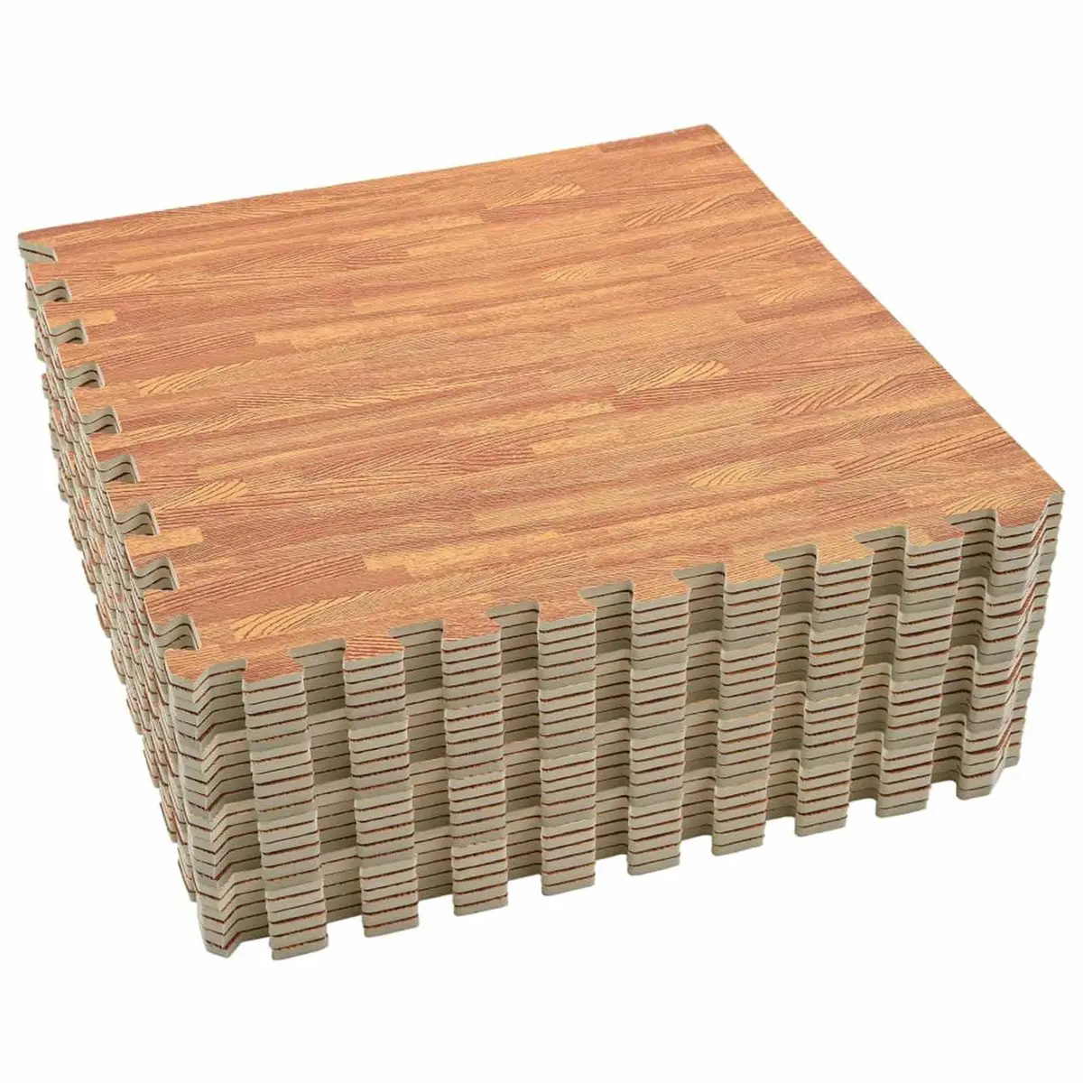 Pool Ground Mat EVA Foam Modular Interlocking Tiles Brown 24 Piece