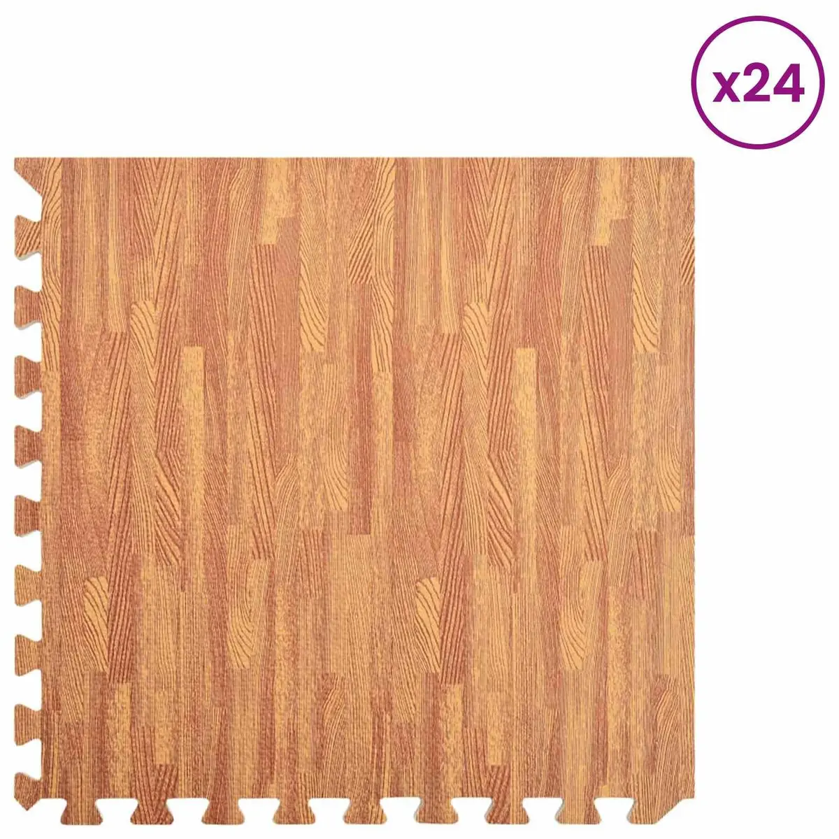 Pool Ground Mat EVA Foam Modular Interlocking Tiles Brown 24 Piece