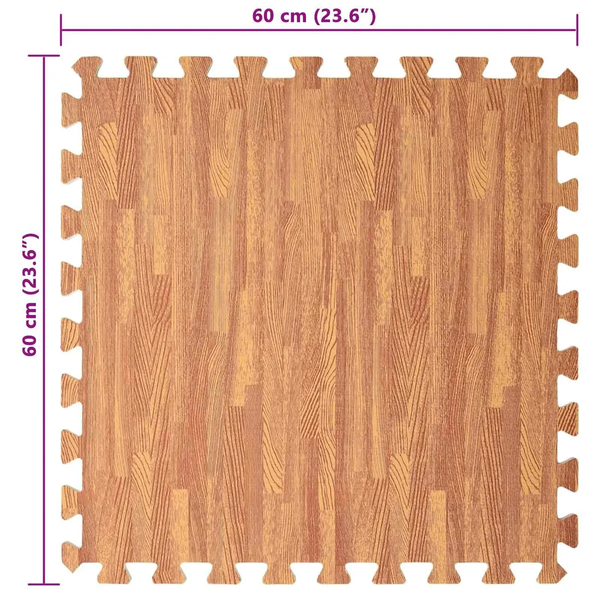 Pool Ground Mat EVA Foam Modular Interlocking Tiles Brown 24 Piece
