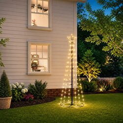 Christmas Cone Tree LED Lights 180cm 108 Warm White Indoor Outdoor Holiday Decor