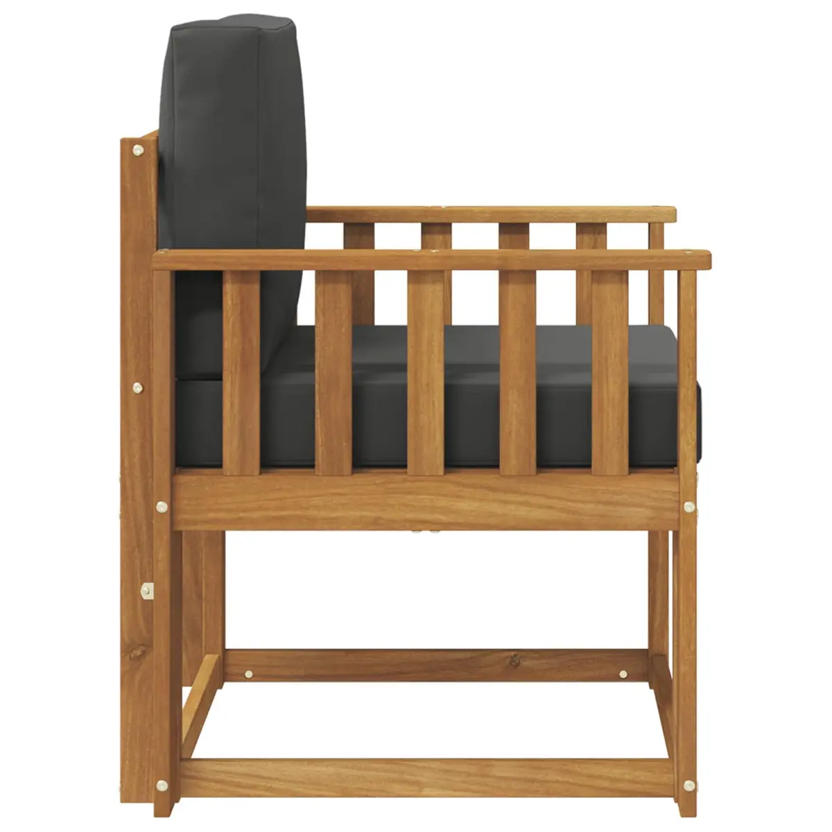 Outdoor Sectional Sofa Set Solid Acacia Wood Brown Modular Patio Furniture