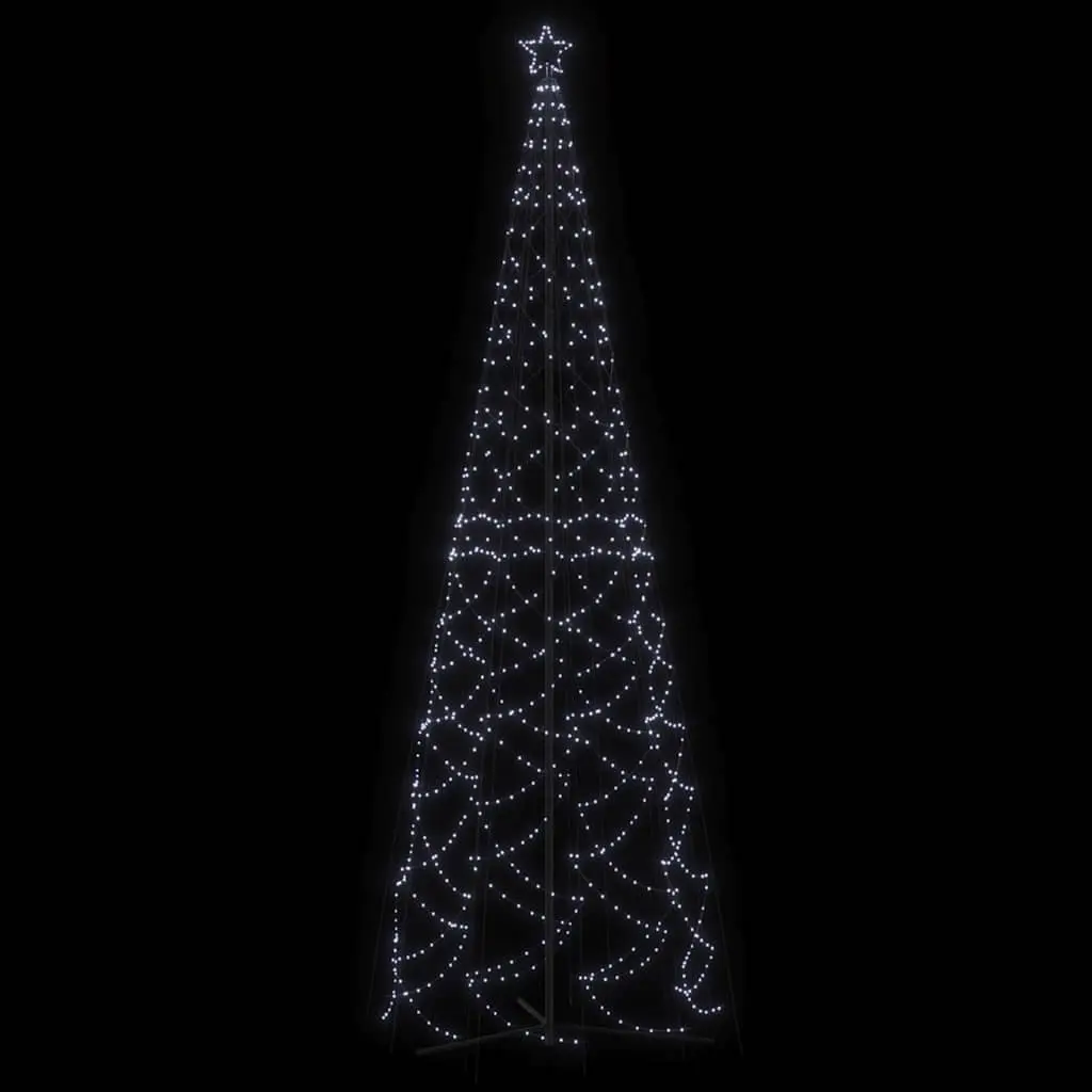 Christmas Cone Tree Zigzag 500cm Tall 160cm Wide 1400 Cold White LEDs 8 Lighting Effects