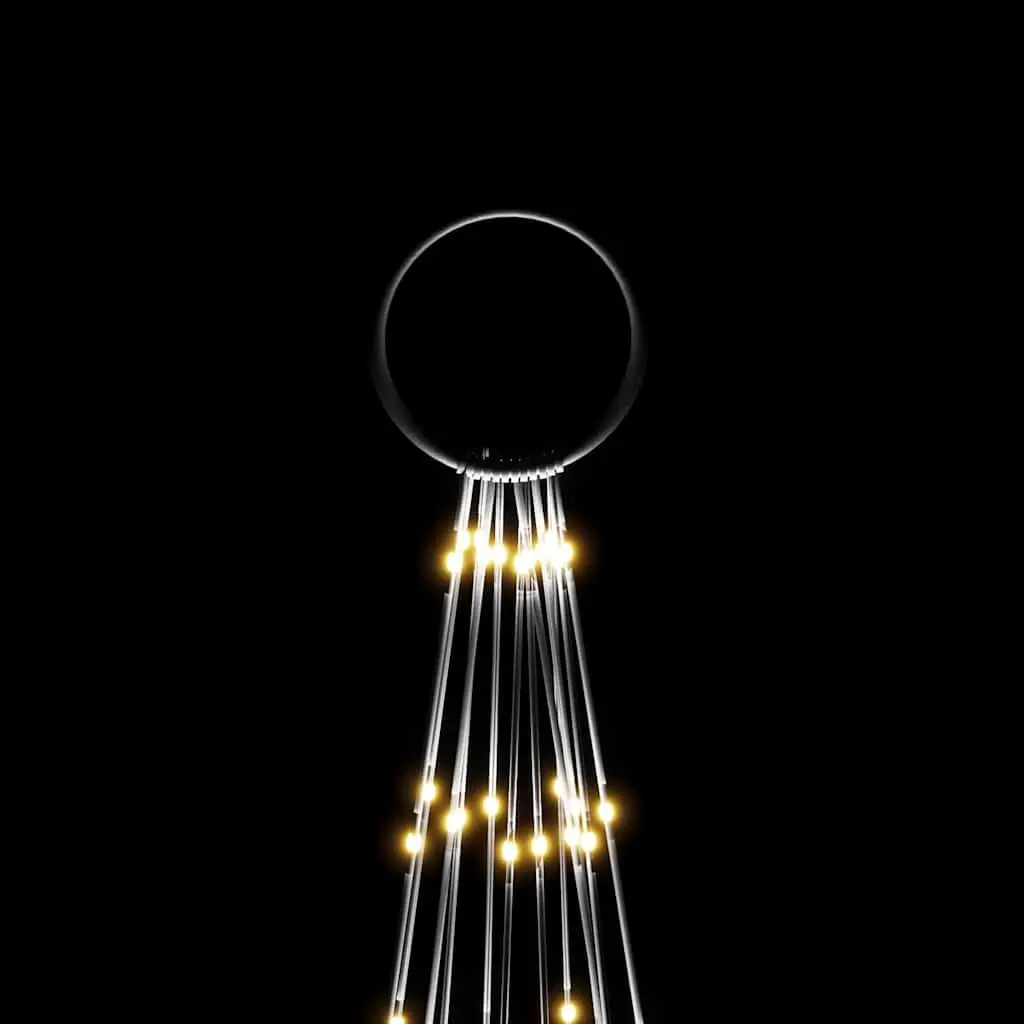 Christmas Tree Flagpole Light 500cm 732 Warm White LEDs 8 Effects Outdoor