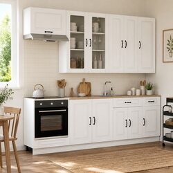 Friendly and Functional White Kitchen Storage Unit