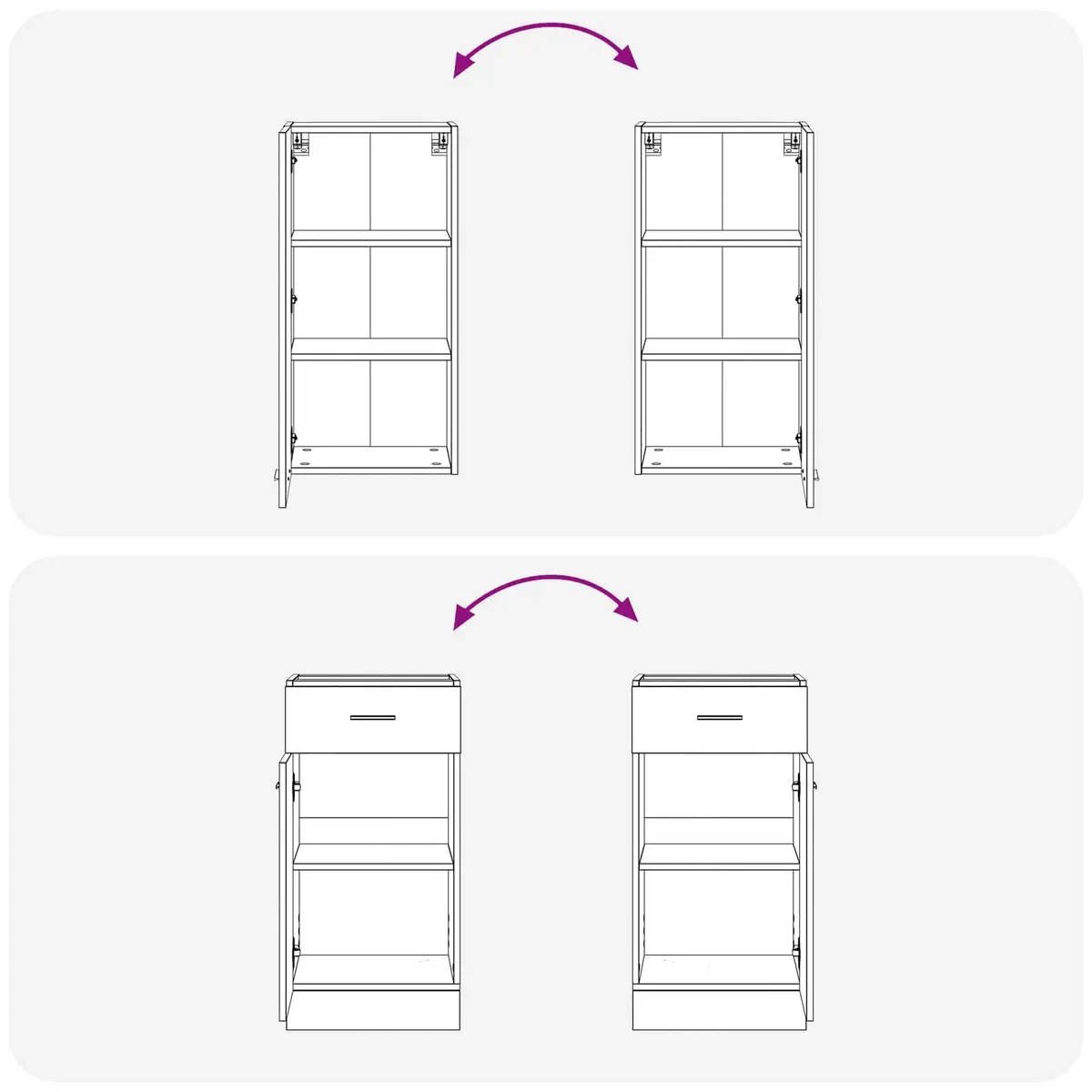 Kitchen Cabinet Unit 5 Piece White Engineered Wood Modern Storage Cupboard