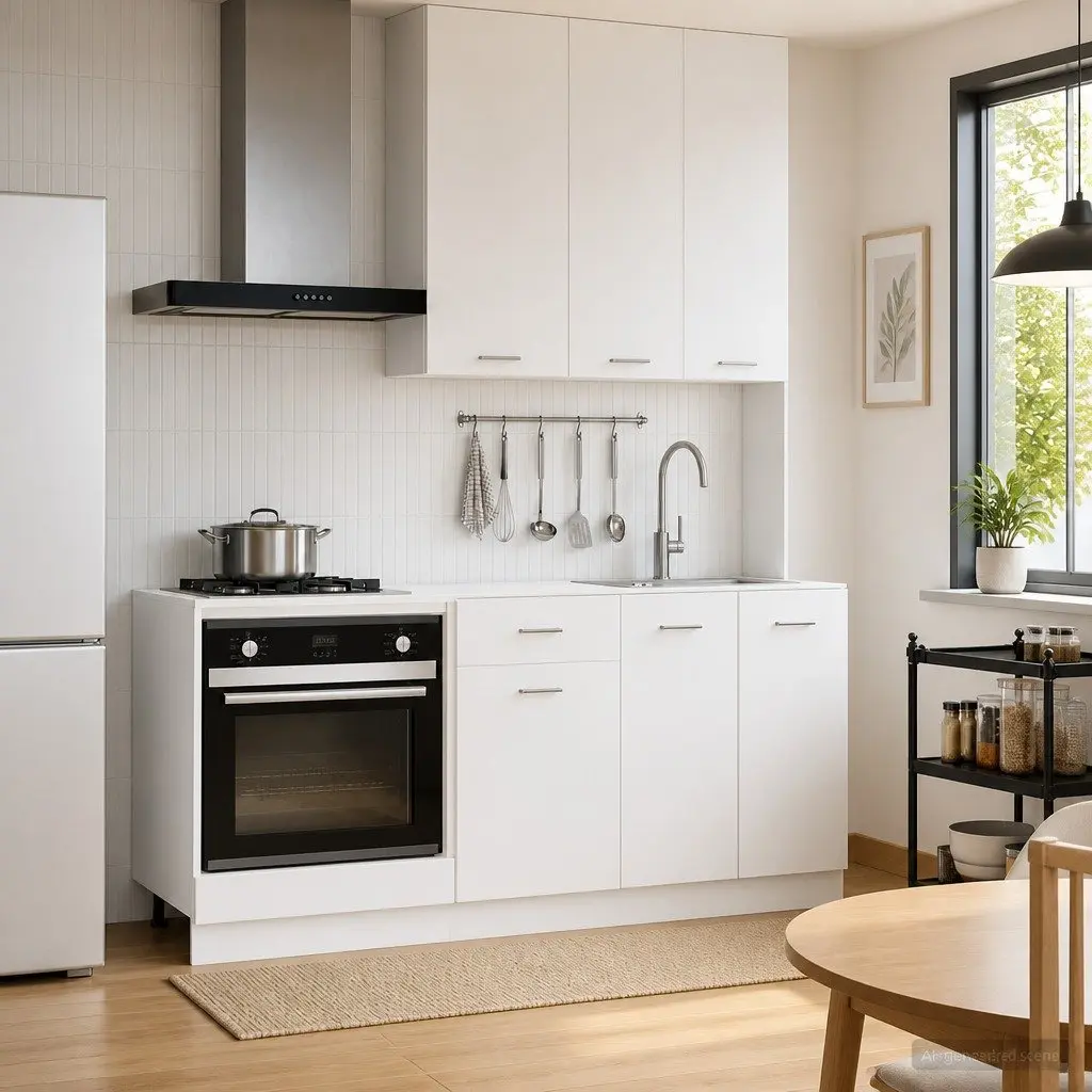 5-Piece Engineered Wood Kitchen Unit in White