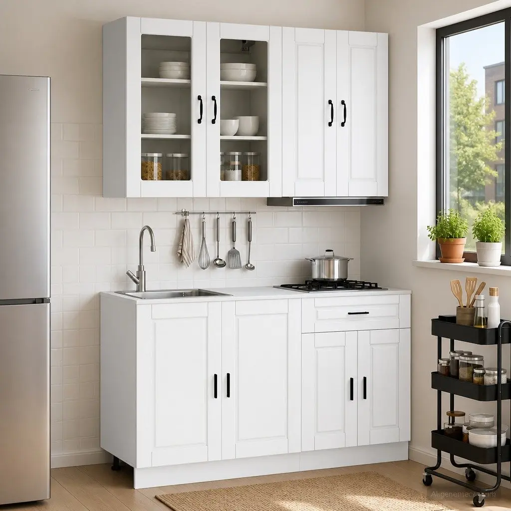 4-Piece White Storage Unit