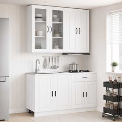 Friendly 4 Piece Kitchen Storage Solution in White