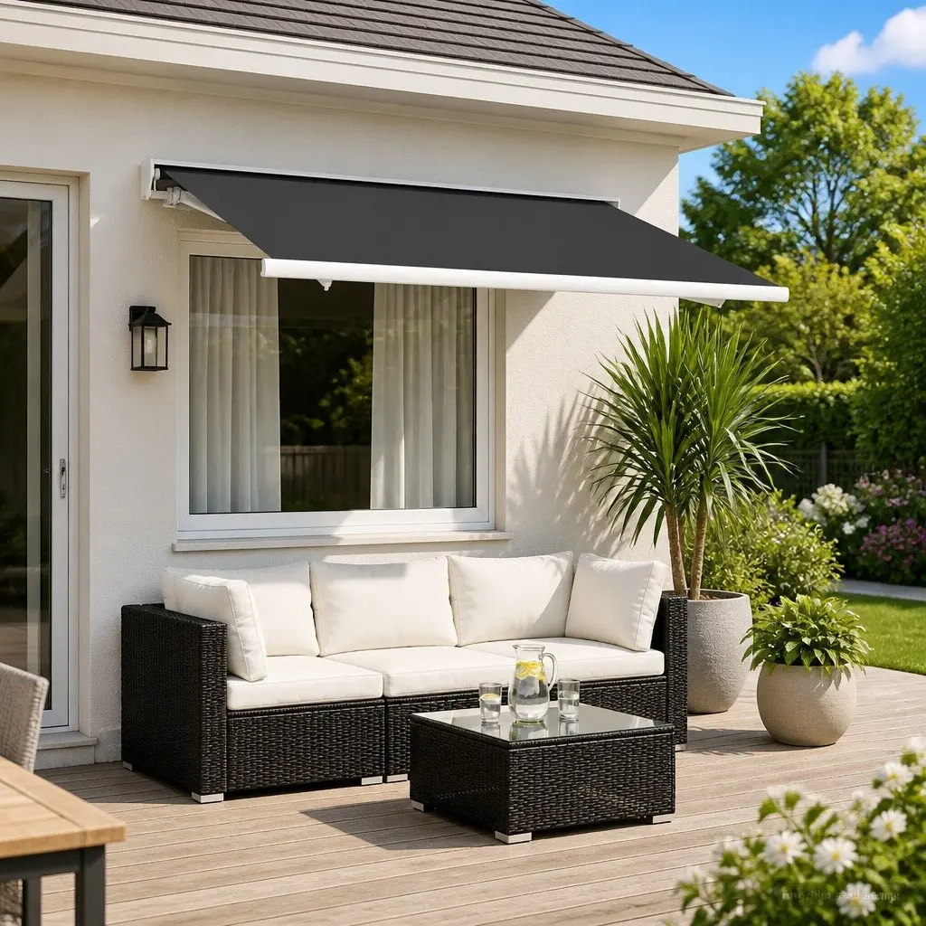 Awning Replacement Fabric UV Resistant Anthracite 300 x 250 cm Outdoor Shade Polyester