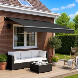 Awning Replacement Fabric Anthracite 350 x 250 cm Outdoor Shade Polyester