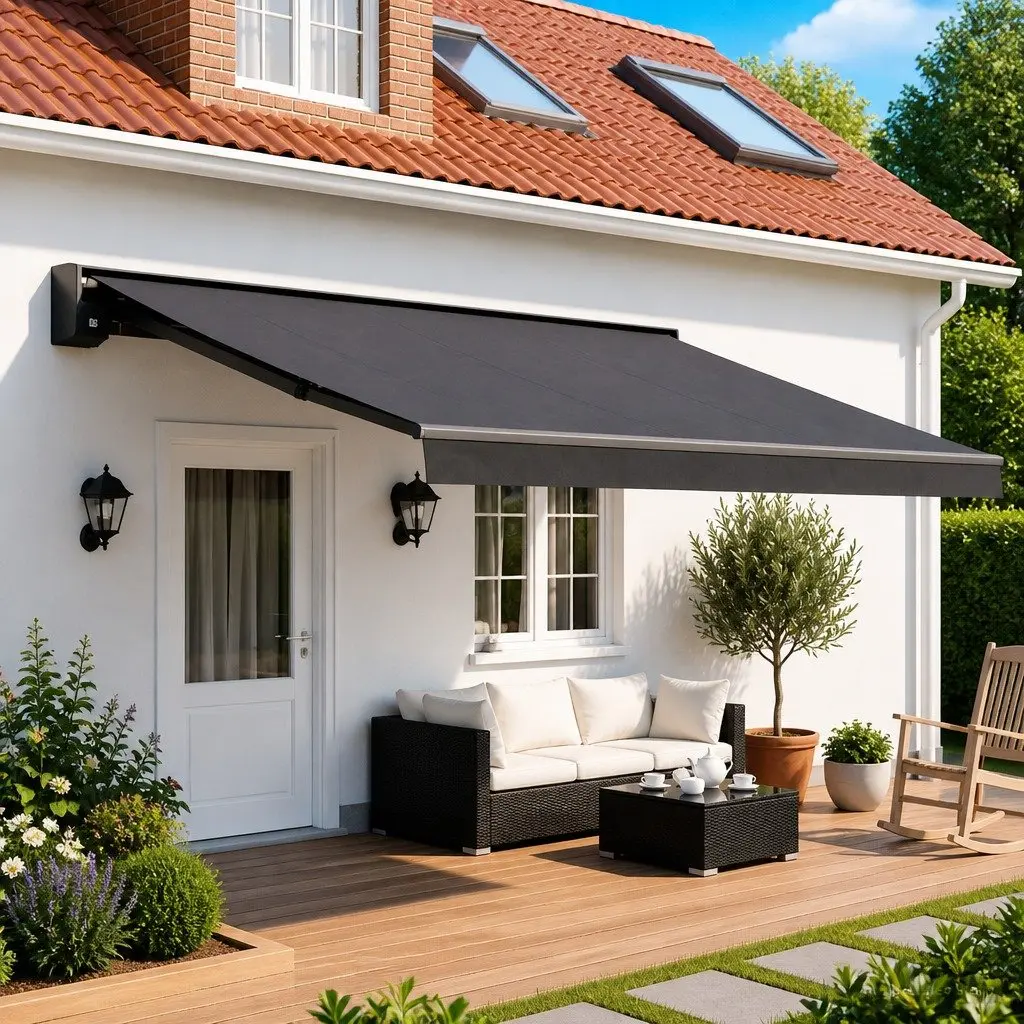 Awning Replacement Fabric UV Resistant Weather Resistant Anthracite 400 x 300 cm