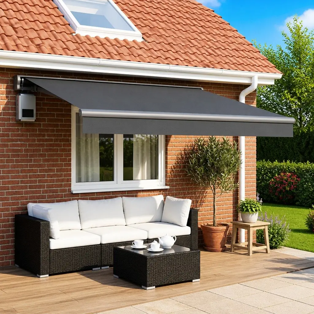 Awning Replacement Fabric Weather-Resistant Anthracite 500 x 300 cm