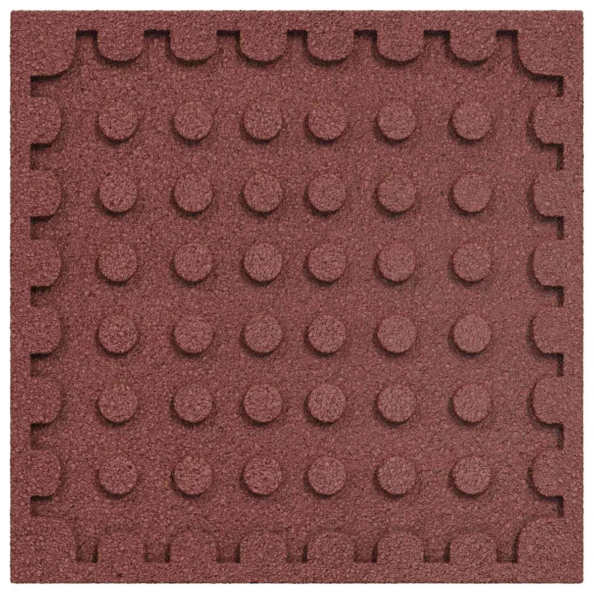 Fall Protection Tiles Red 50 x 50 cm Outdoor Rubber Flooring
