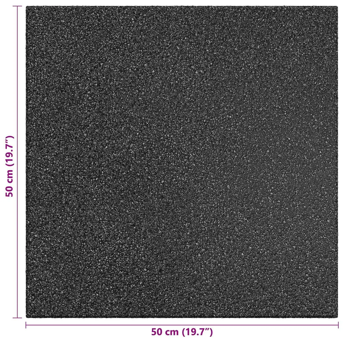 Fall Protection Rubber Tiles 18 pcs Black 50x50cm Outdoor Garden Flooring