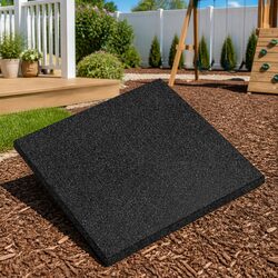 Create a Safe Outdoor Space with Black Fall Protection Tiles