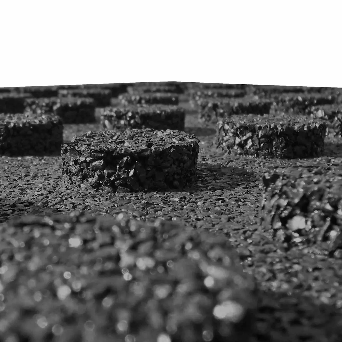 Fall Protection Tiles Impact-Resistant Rubber 50 x 50 cm Black