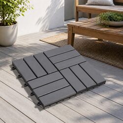 Friendly Acacia Decking Tiles 30pcs Grey 30x30cm