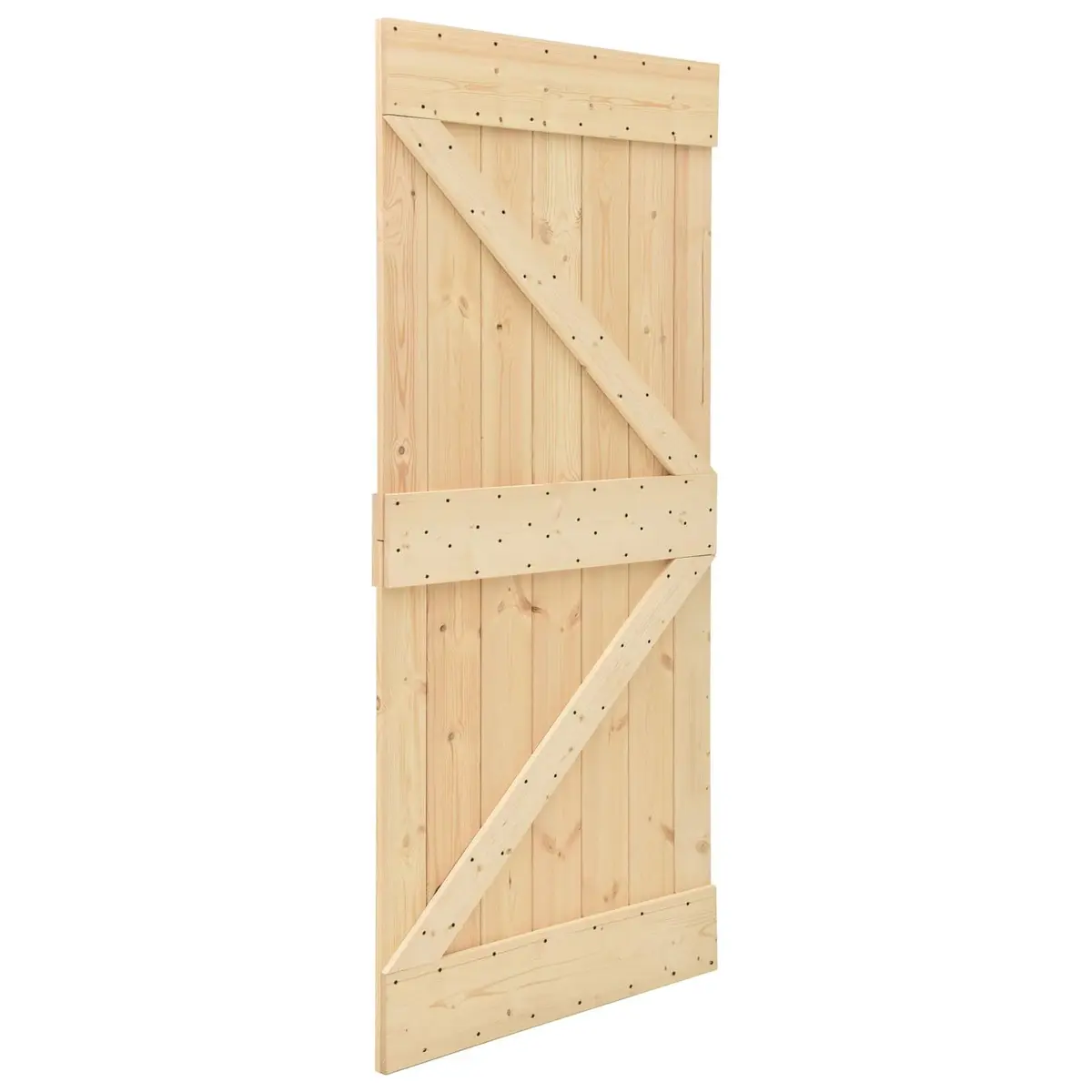Sliding Door Solid Pine Wood Modern Room Divider 2 pcs Space-Saving Interior