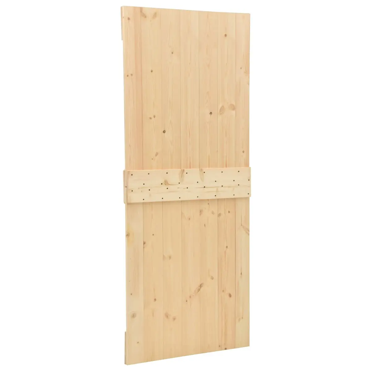 Sliding Door Solid Pine Wood Modern Space-Saving 2 Pcs Room Divider Track System