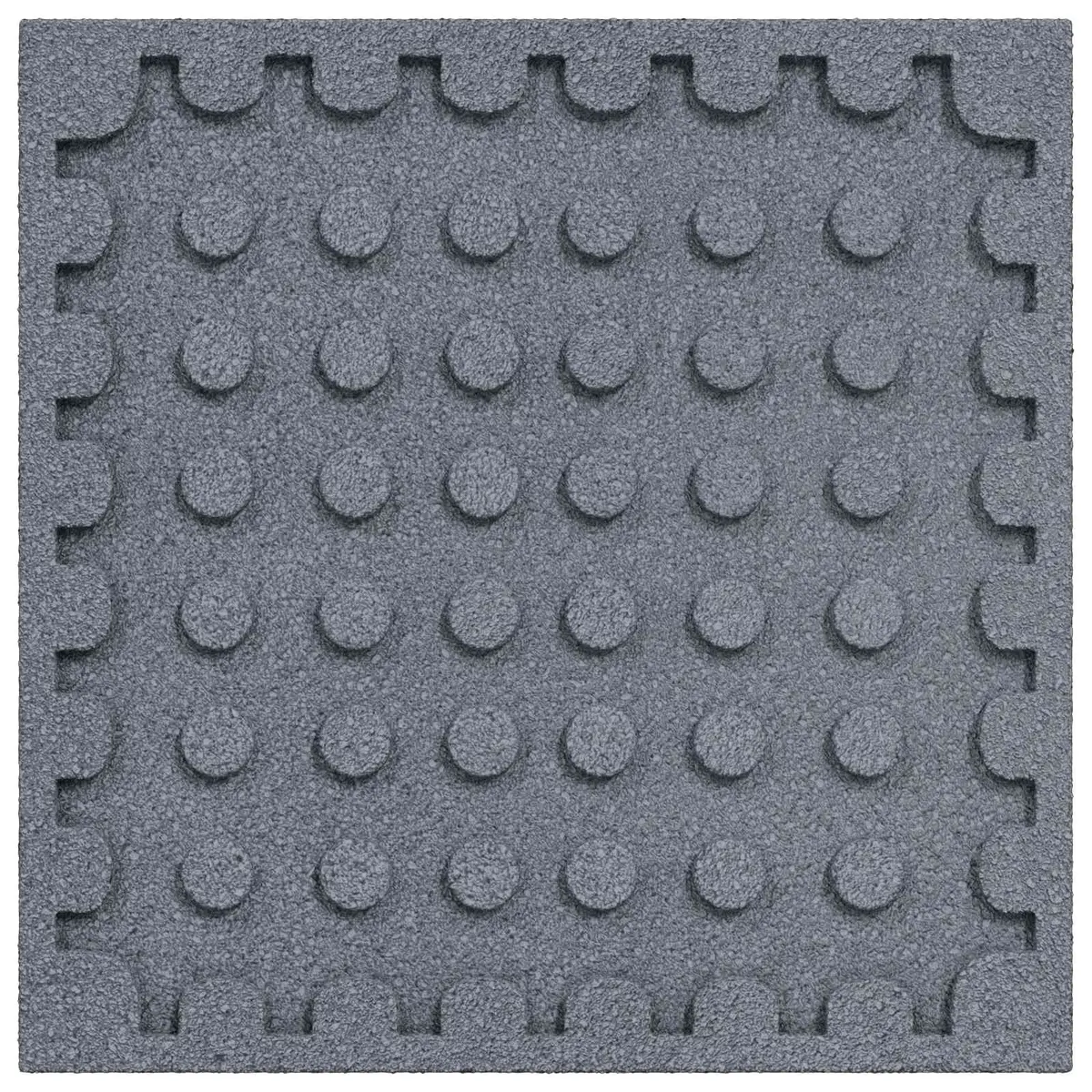 Fall Protection Tiles Grey 50 x 50 cm Outdoor Rubber Flooring Safety Mats 3 cm Thick
