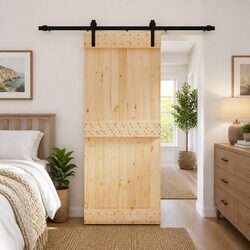 Friendly Sliding Door Solid Pine Wood 85 x 210 cm