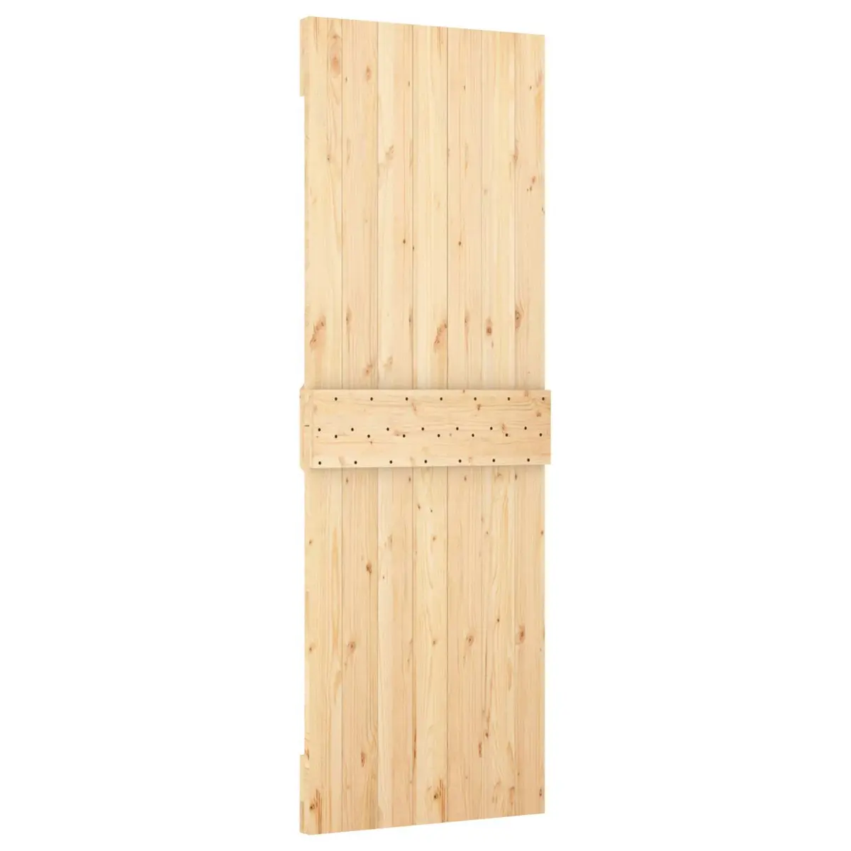 Sliding Door Solid Pine Wood Natural White 70x210cm Space-Saving Modern Interior