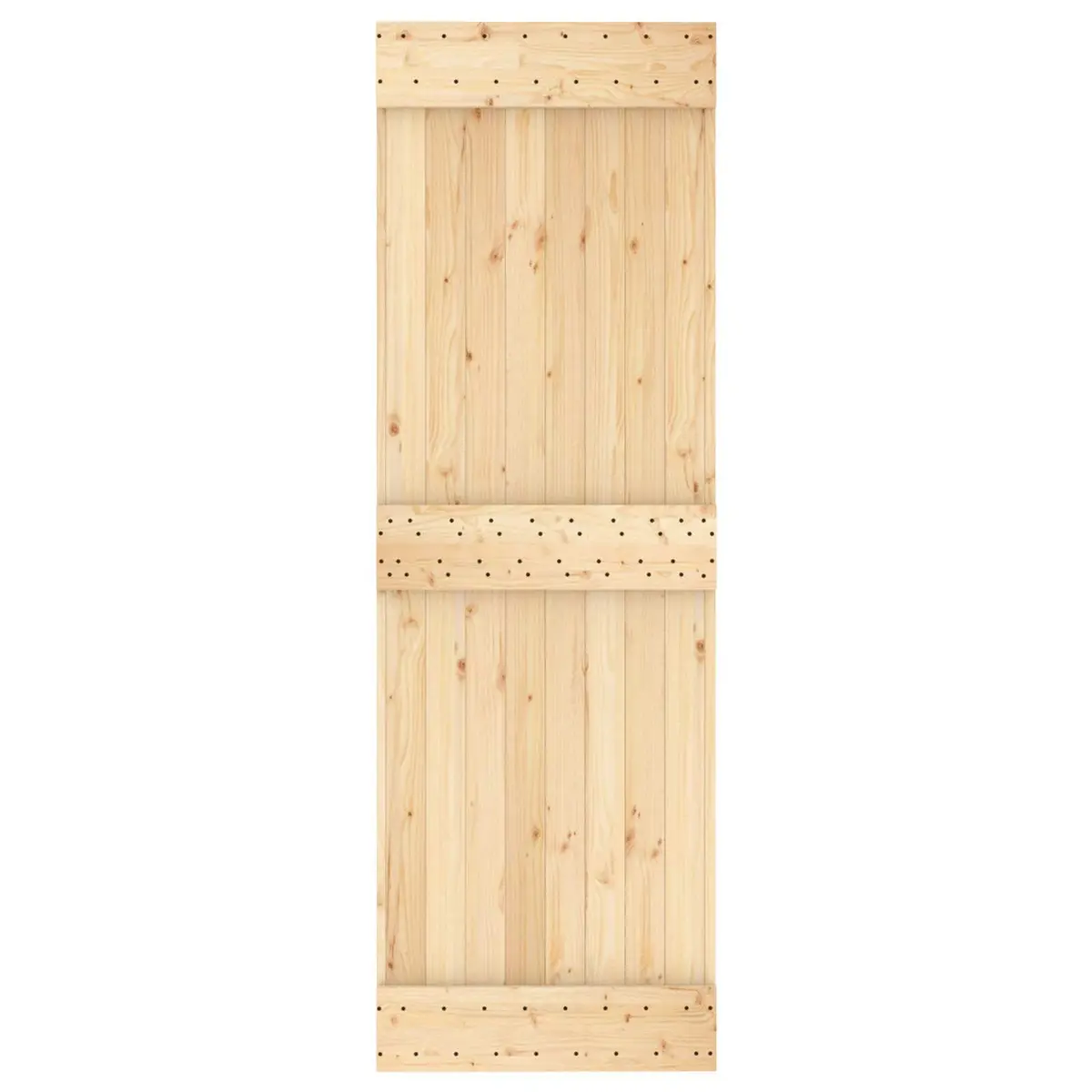 Sliding Door Natural White Solid Pine Wood 70 x 210 cm Modern Room Divider