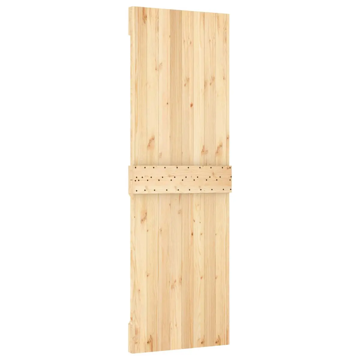 Pine Wood Sliding Door Natural White 70x210cm Modern Room Divider Space Saving
