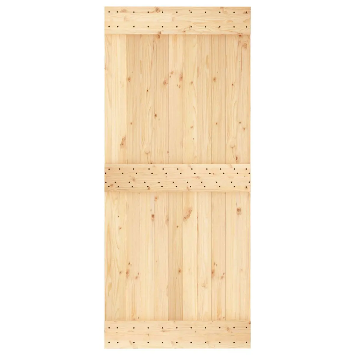 Room Divider Sliding Door Natural White Solid Pine Wood 90x210cm
