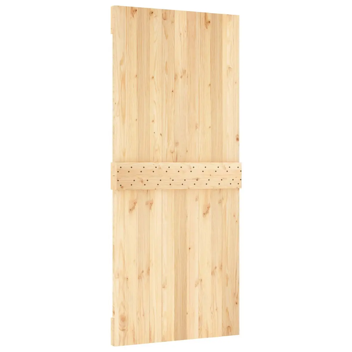 Room Divider Sliding Door Natural White Solid Pine Wood 90x210cm