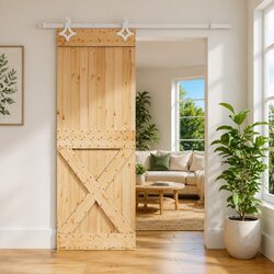 Your Ideal Natural White Sliding Door, 80 x 210 cm