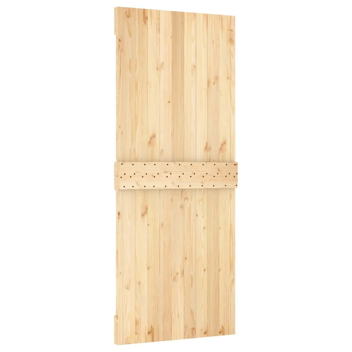 Sliding Door Solid Pine Wood Natural Modern Space-Saving Minimalist Design