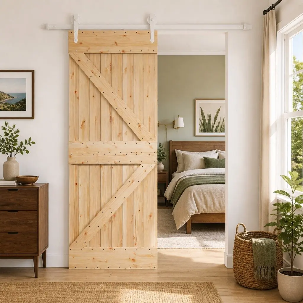 80x210cm Sliding Door in Pine Wood