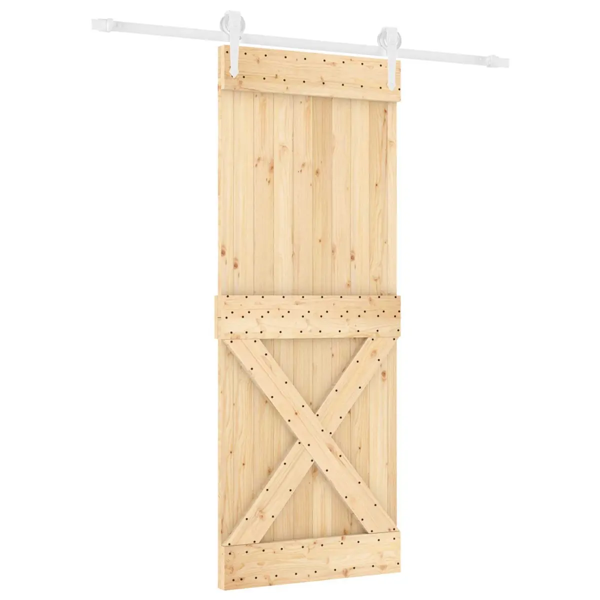 Sliding Door Solid Pine Wood Modern Room Divider 80 x 210 cm