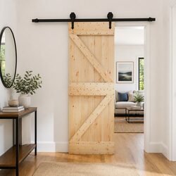 Sliding Door 70 x 210 cm Solid Pine Wood Modern Room Divider Space-Saving