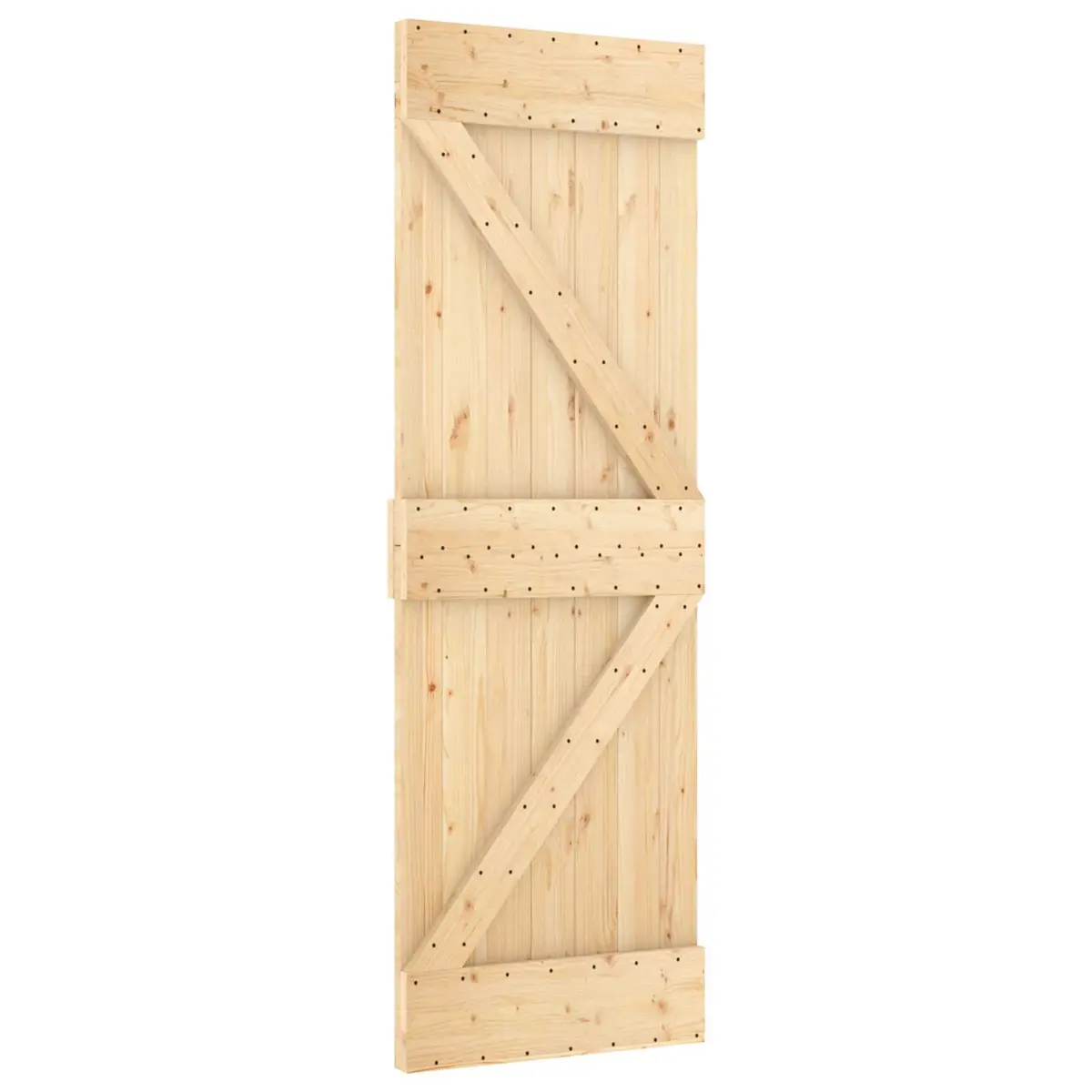 Sliding Door Natural Wood 70 x 210 cm Modern Space-Saving Interior Divider
