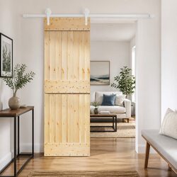 Friendly and Functional: Solid Pine Sliding Door 70 x 210 cm