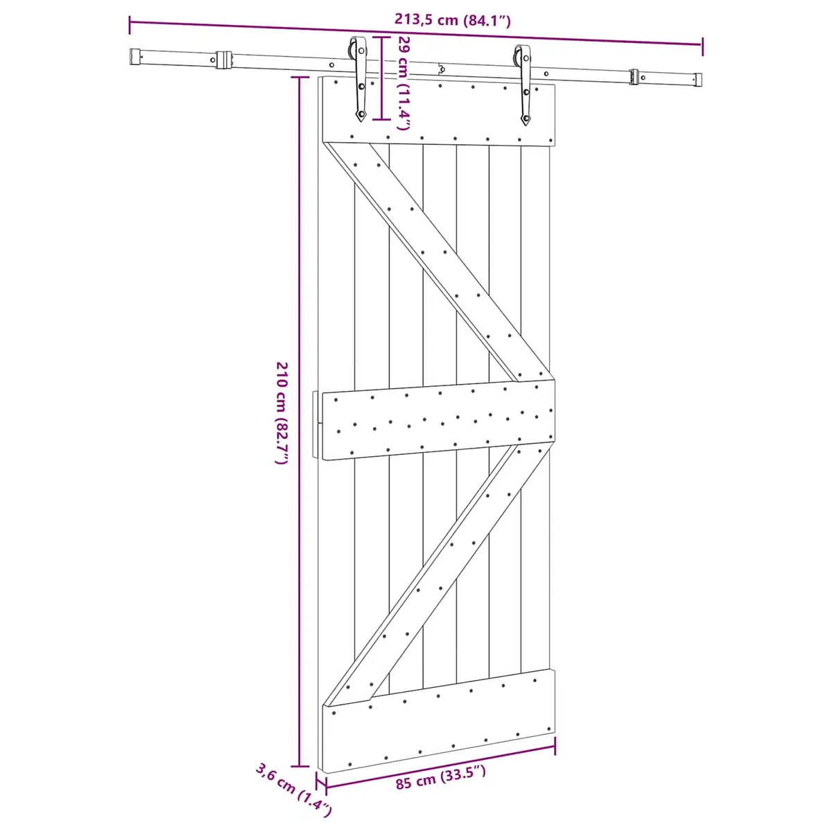 Sliding Door Modern Design Smooth Top Track Mechanism Space-Saving Room Divider
