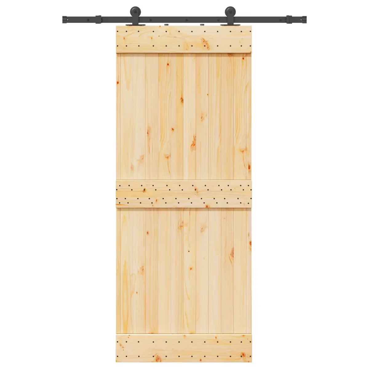 Sliding Door Modern Style Brown Black 85 x 210 cm Space-Saving