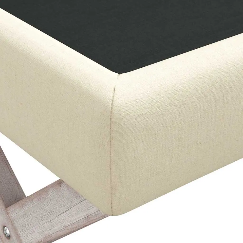 Storage Stool Bench 110x45x49cm Linen Seat Entryway Footrest Storage Box Beige