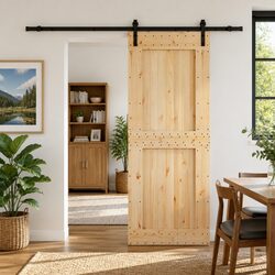 Your Perfect Sliding Door: Pine Wood Frame 90x210cm