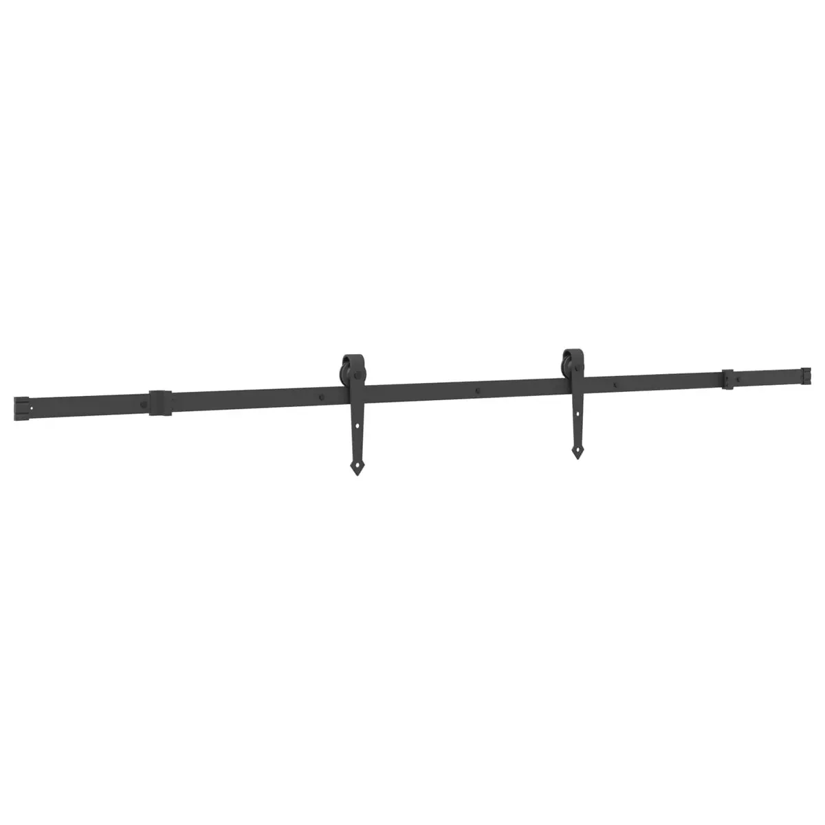 Sliding Door Modern Room Divider Pine Wood 90x210cm Black Track Space-Saving