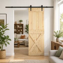 Your New Sliding Door: Modern Pine Wood and Steel