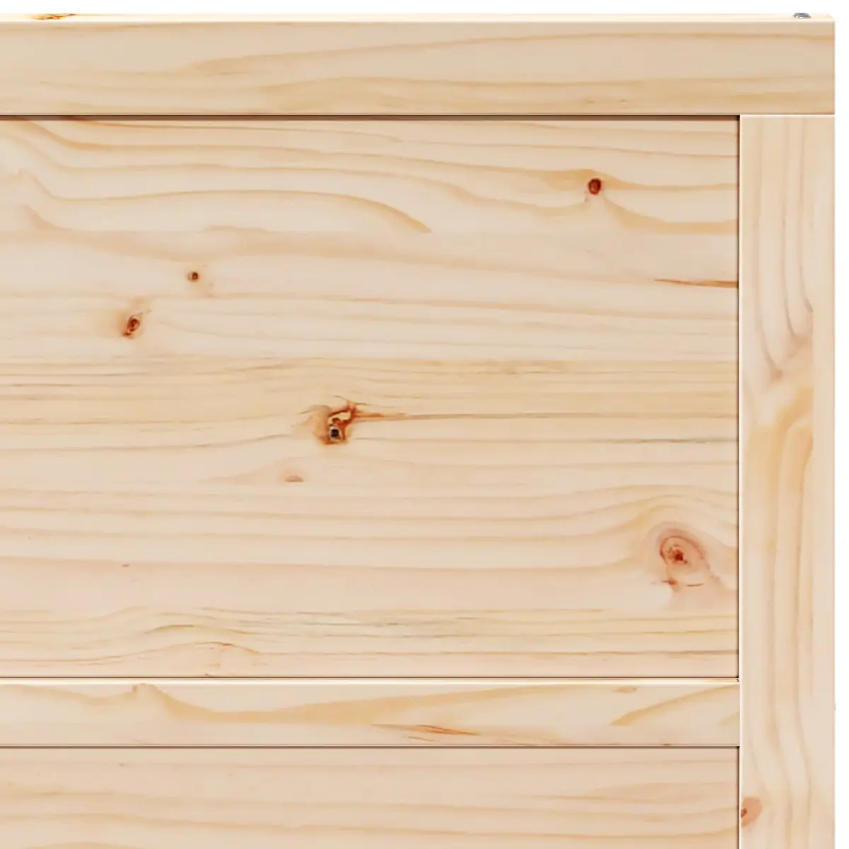 Sliding Door Natural Solid Pine Wood 100 x 208 cm Powder-Coated Steel Track