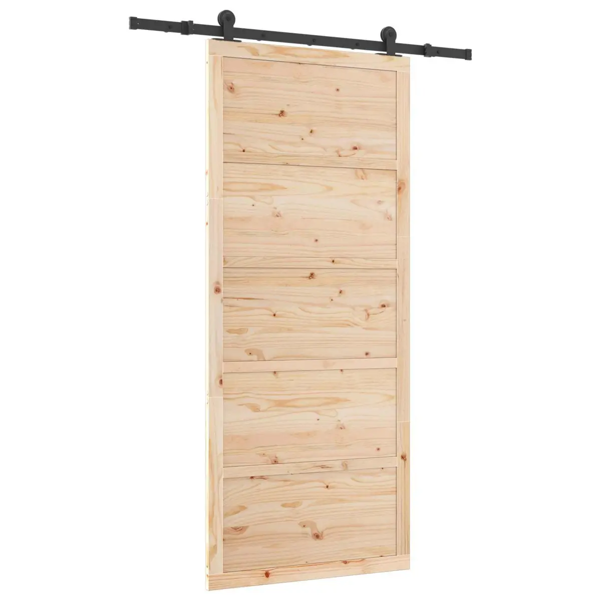 Sliding Door in Solid Pine Wood 80 x 208 cm